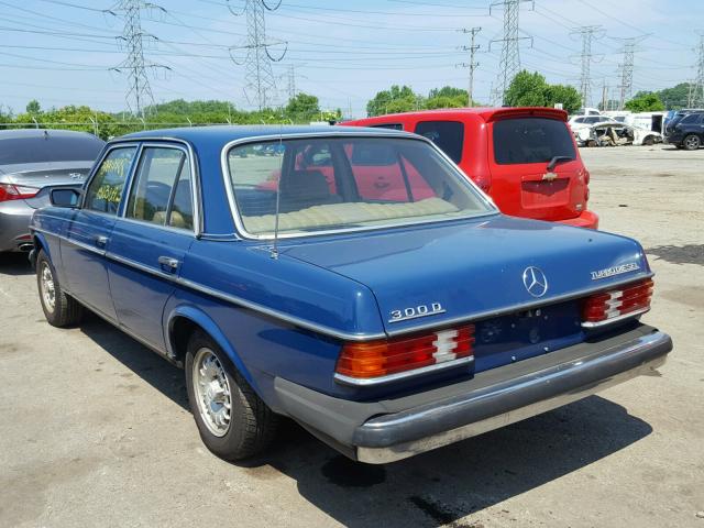 WDBAB33A6DB029533 - 1983 MERCEDES-BENZ 300 DT BLUE photo 3