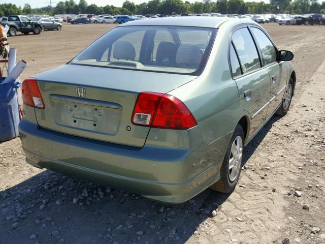 1HGES163X4L024786 - 2004 HONDA CIVIC DX V GREEN photo 4