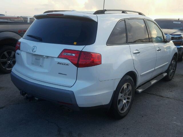 2HNYD28478H511040 - 2008 ACURA MDX WHITE photo 4