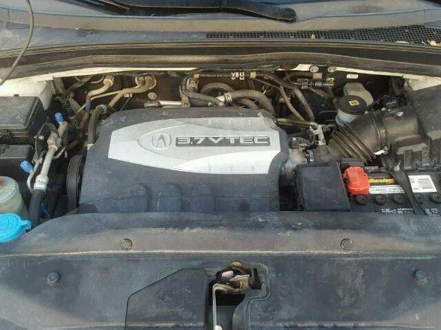 2HNYD28478H511040 - 2008 ACURA MDX WHITE photo 7