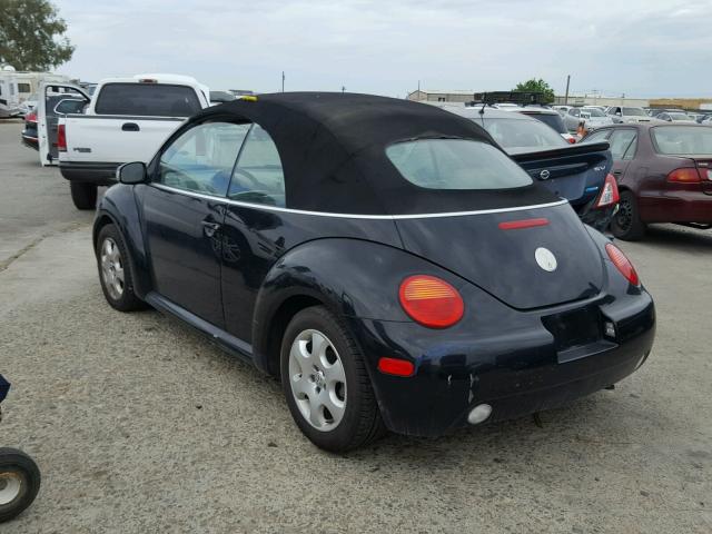 3VWCK21Y83M308183 - 2003 VOLKSWAGEN NEW BEETLE 黑色 照片 3