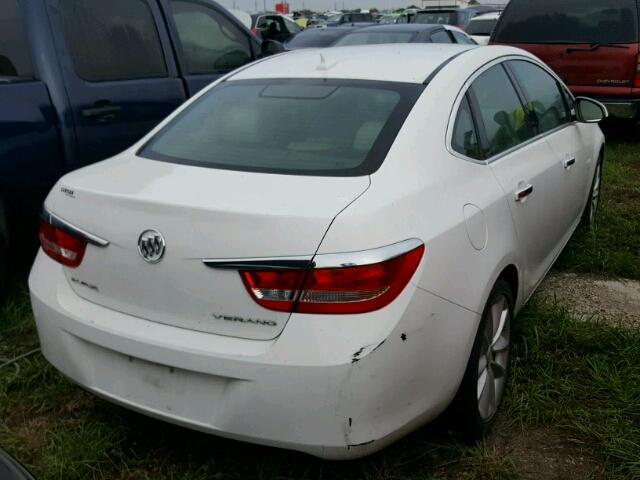 1G4PP5SKXC4195507 - 2012 BUICK VERANO WHITE photo 4