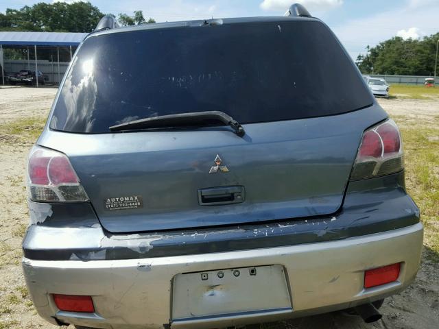 JA4LX41G63U018506 - 2003 MITSUBISHI OUTLANDER BLUE photo 10