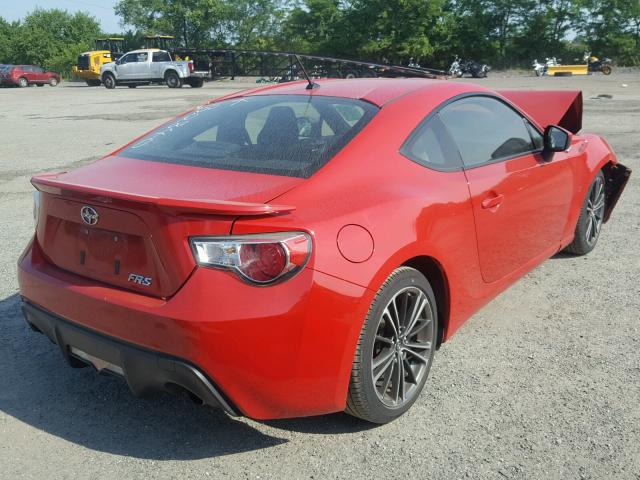 JF1ZNAA16D1723993 - 2013 TOYOTA SCION FR-S RED photo 4