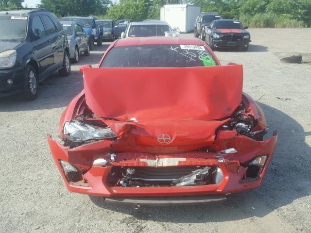 JF1ZNAA16D1723993 - 2013 TOYOTA SCION FR-S RED photo 9