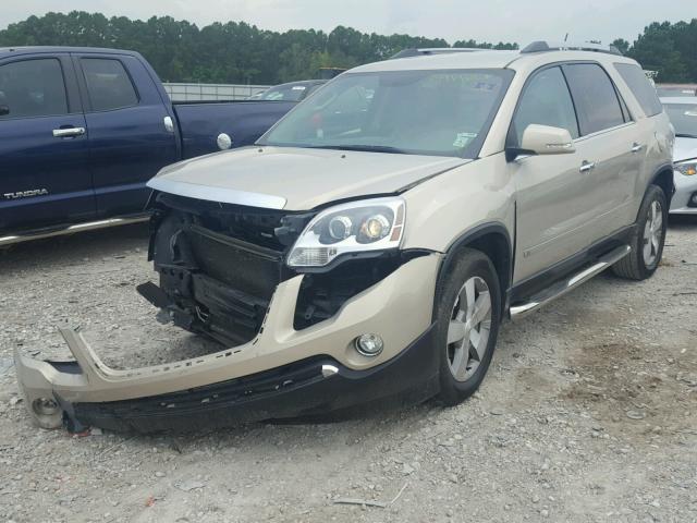 1GKLRMED8AJ145499 - 2010 GMC ACADIA SLT თაფლისფერი ფოტო 2