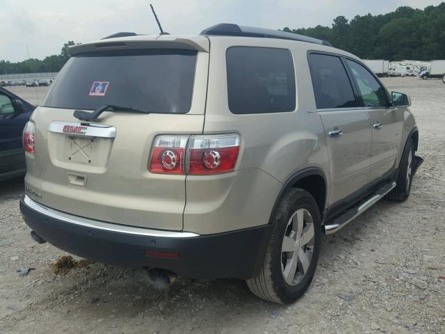 1GKLRMED8AJ145499 - 2010 GMC ACADIA SLT თაფლისფერი ფოტო 4
