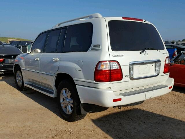 JTJHT00W853553707 - 2005 LEXUS LX WHITE photo 3