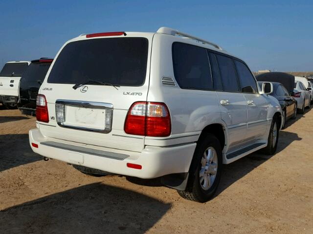 JTJHT00W853553707 - 2005 LEXUS LX WHITE photo 4