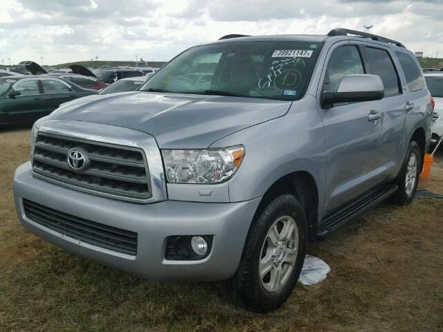 5TDZY5G10ES055113 - 2014 TOYOTA SEQUOIA SILVER photo 2