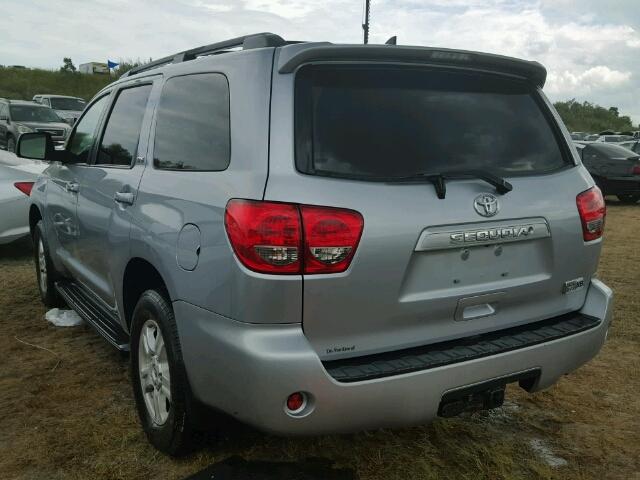 5TDZY5G10ES055113 - 2014 TOYOTA SEQUOIA SILVER photo 3