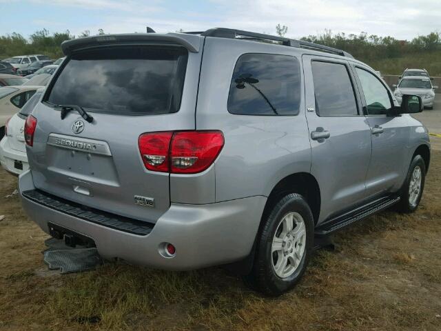 5TDZY5G10ES055113 - 2014 TOYOTA SEQUOIA SILVER photo 4