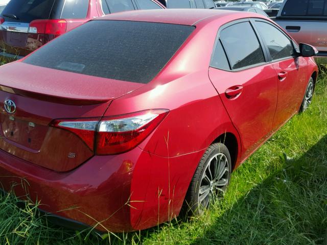 5YFBURHE2GP376507 - 2016 TOYOTA COROLLA L RED photo 4