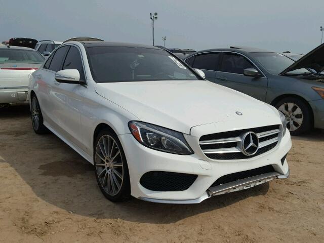 55SWF4JB8FU046698 - 2015 MERCEDES-BENZ C WHITE photo 1