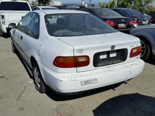 2HGEJ2125SH536439 - 1995 HONDA CIVIC DX WHITE photo 3