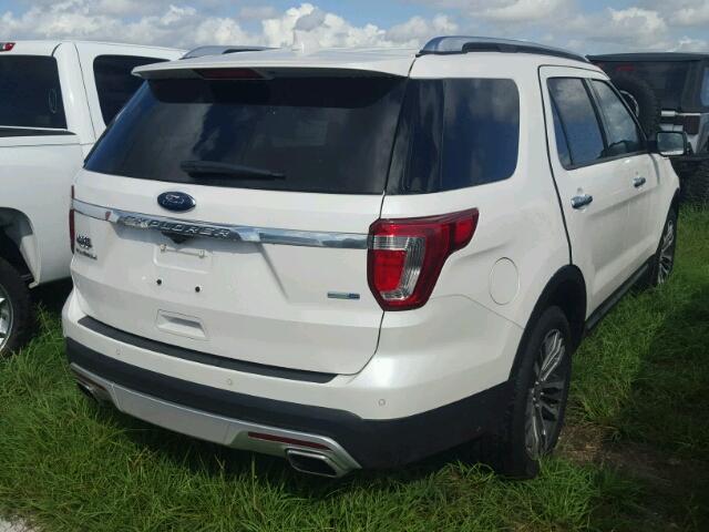 1FM5K8HT9HGB45677 - 2017 FORD EXPLORER WHITE photo 4