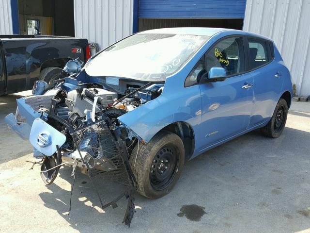 1N4AZ0CP2DC423725 - 2013 NISSAN LEAF S BLUE photo 2