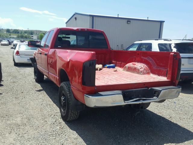 3D7KU28C14G282373 - 2004 DODGE RAM 2500 S RED photo 3