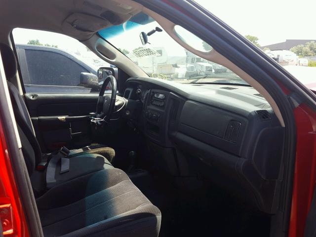 3D7KU28C14G282373 - 2004 DODGE RAM 2500 S RED photo 5