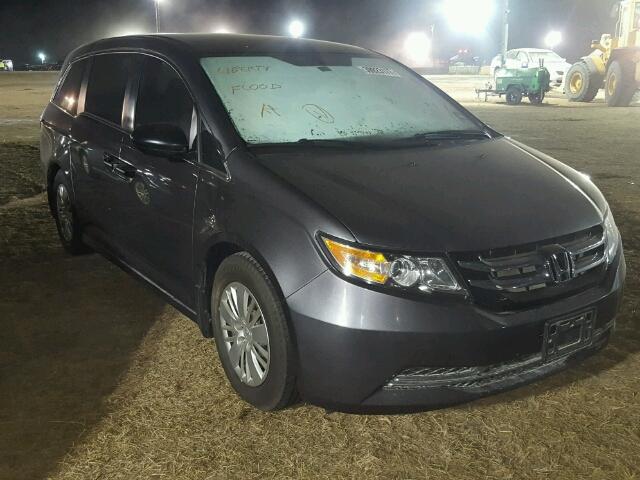 5FNRL5H28EB043754 - 2014 HONDA ODYSSEY LX GRAY photo 1