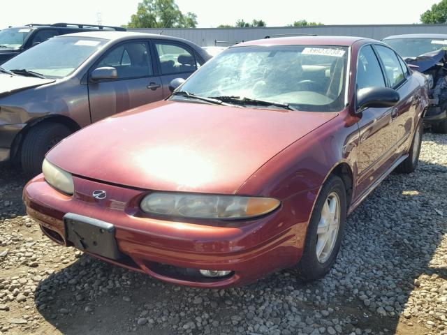 1G3NL52E32C224030 - 2002 OLDSMOBILE ALERO GL MAROON photo 2