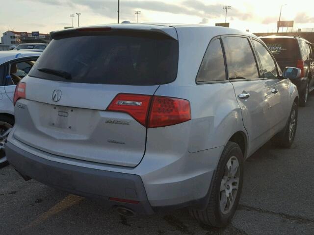 2HNYD282X8H535427 - 2008 ACURA MDX SILVER photo 4