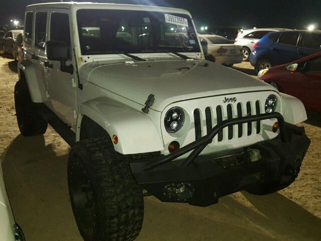 1C4BJWEG5DL640322 - 2013 JEEP WRANGLER U WHITE photo 1