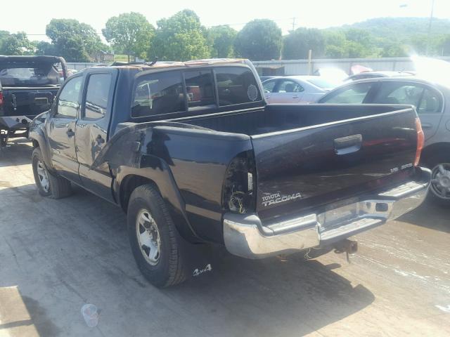 5TELU42N66Z292196 - 2006 TOYOTA TACOMA DOU შავი ფოტო 3