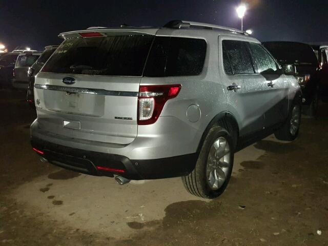 1FM5K7F87EGC46849 - 2014 FORD EXPLORER L SILVER photo 4