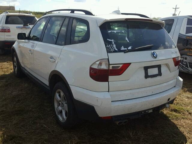 WBXPC93457WF21866 - 2007 BMW X3 WHITE photo 3