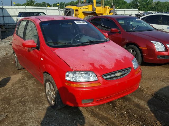 KL1TD62685B476490 - 2005 CHEVROLET AVEO BASE Rouge photo 1