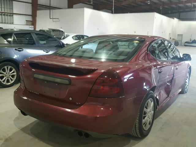 2G2WP522641348904 - 2004 PONTIAC GRAND PRIX RED photo 4