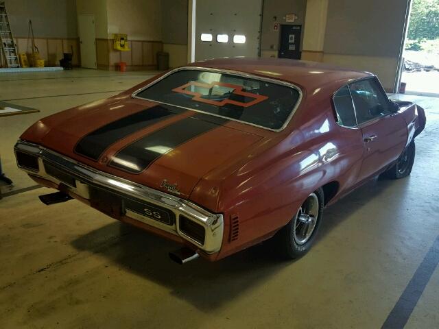 136370K102503 - 1970 CHEVROLET CHEVELL SS RED photo 4