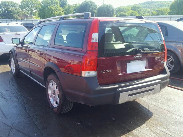 YV4SZ592761225239 - 2006 VOLVO XC70 MAROON photo 3