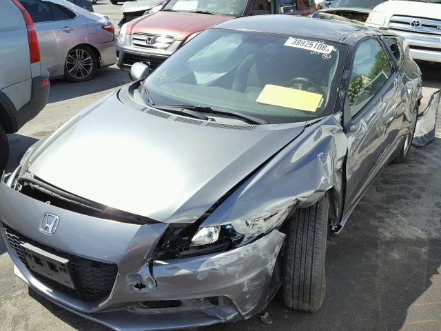 JHMZF1D47DS000451 - 2013 HONDA CR-Z GRAY photo 2