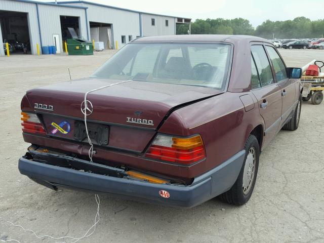 WDBEB33D7HA271884 - 1987 MERCEDES-BENZ 300 DT BURGUNDY photo 4