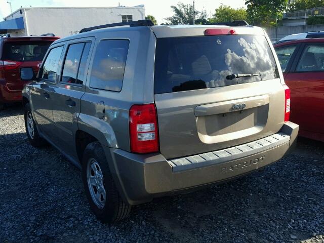 1J8FT28W38D731685 - 2008 JEEP PATRIOT GRAY photo 3