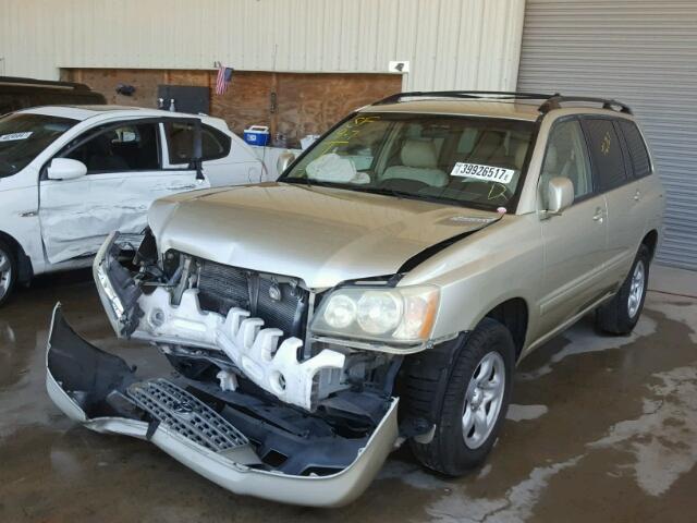 JTEGF21A730114397 - 2003 TOYOTA HIGHLANDER TAN photo 2