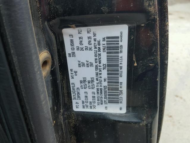 1B7FL36X02S667035 - 2002 DODGE DAKOTA SPO BLACK photo 10