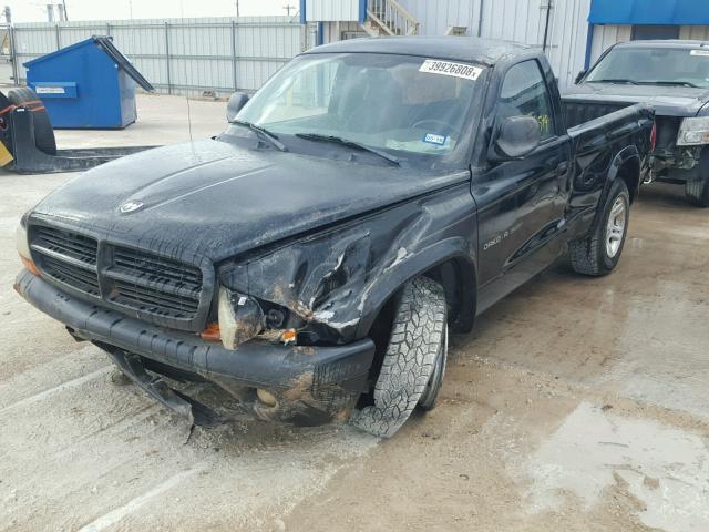 1B7FL36X02S667035 - 2002 DODGE DAKOTA SPO BLACK photo 2