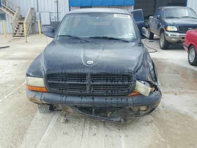 1B7FL36X02S667035 - 2002 DODGE DAKOTA SPO BLACK photo 9