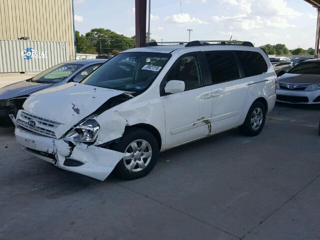 KNDMB233496272977 - 2009 KIA SEDONA EX WHITE photo 2