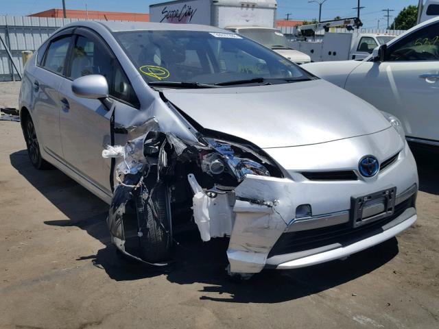 JTDKN3DP3E3060184 - 2014 TOYOTA PRIUS PLUG SILVER photo 1