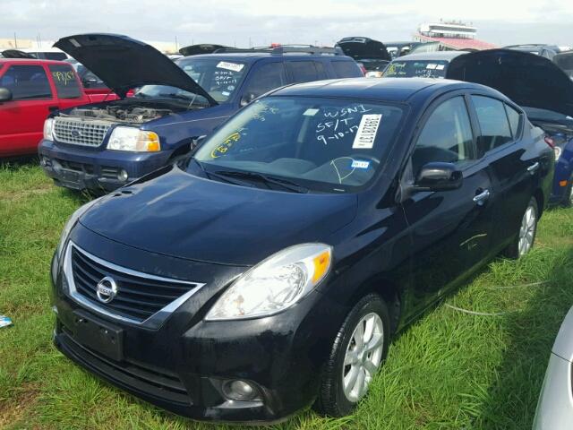 3N1CN7AP8CL802096 - 2012 NISSAN VERSA S BLACK photo 2