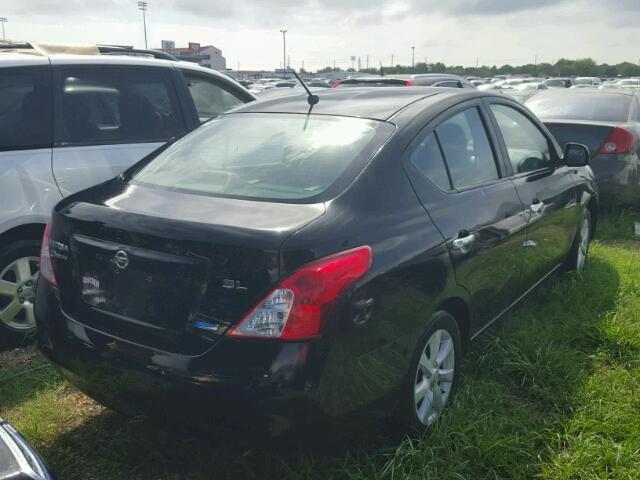 3N1CN7AP8CL802096 - 2012 NISSAN VERSA S BLACK photo 4