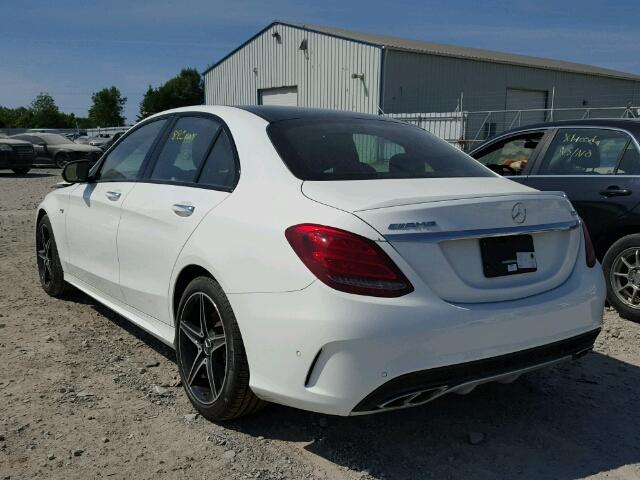 55SWF6EB8JU263022 - 2018 MERCEDES-BENZ C 43 4MATI WHITE photo 3