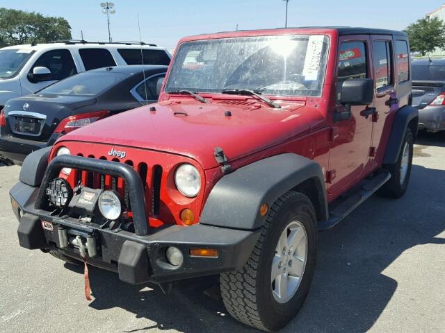 1J4GB39127L150216 - 2007 JEEP WRANGLER X RED photo 2