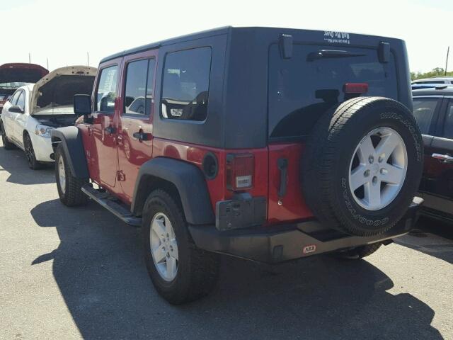 1J4GB39127L150216 - 2007 JEEP WRANGLER X RED photo 3