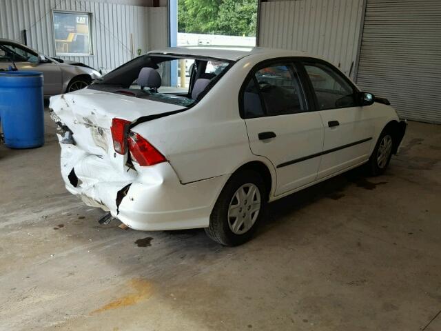 2HGES16314H537258 - 2004 HONDA CIVIC DX V WHITE photo 4