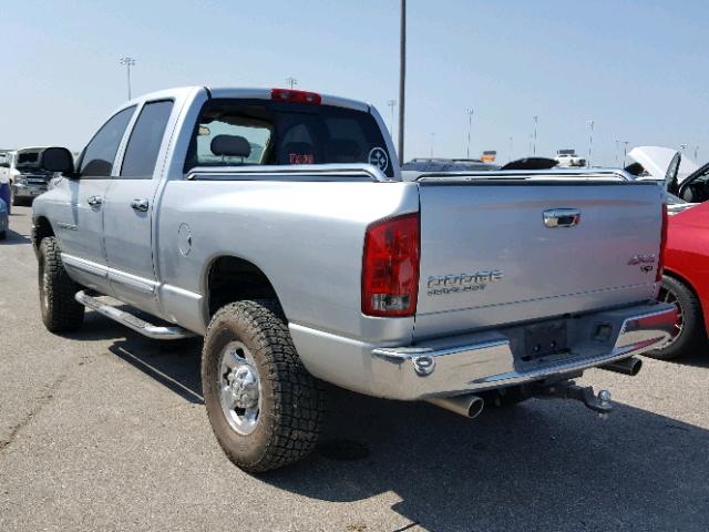 3D7KU28DX4G157784 - 2004 DODGE RAM 2500 S SILVER photo 3